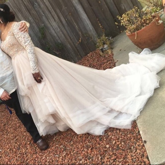 Martina Liana wedding dress w/ Rose Gold Beading